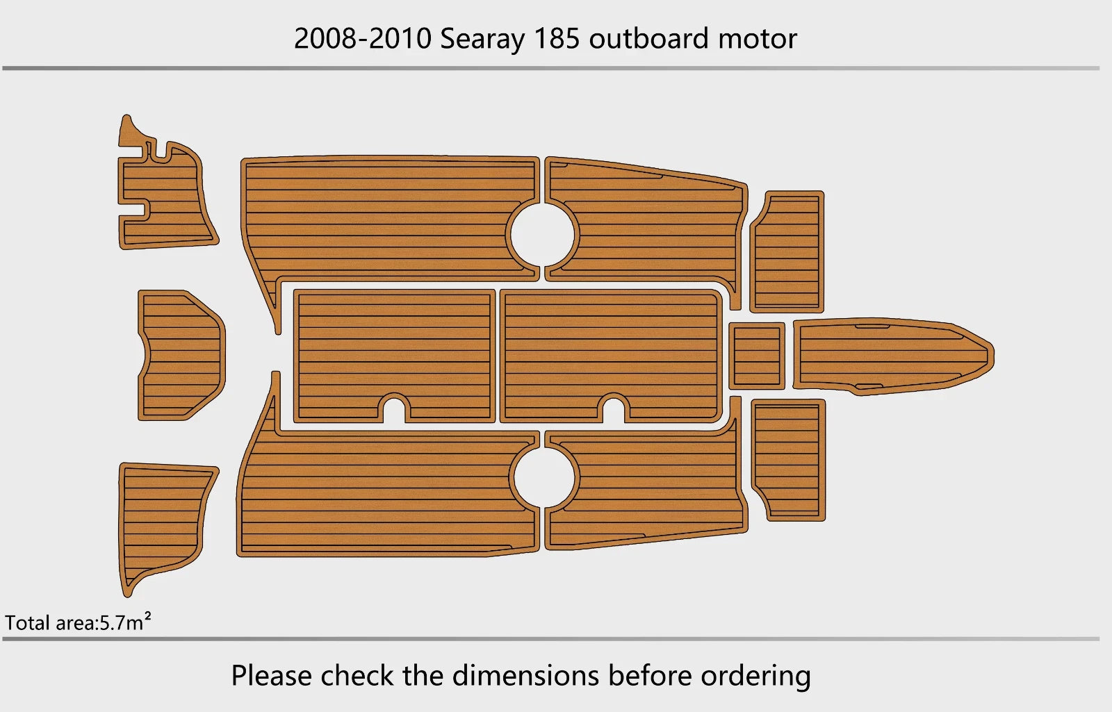 EVA Pads Faux Flooring Mat for Sea Ray 185 (2010)