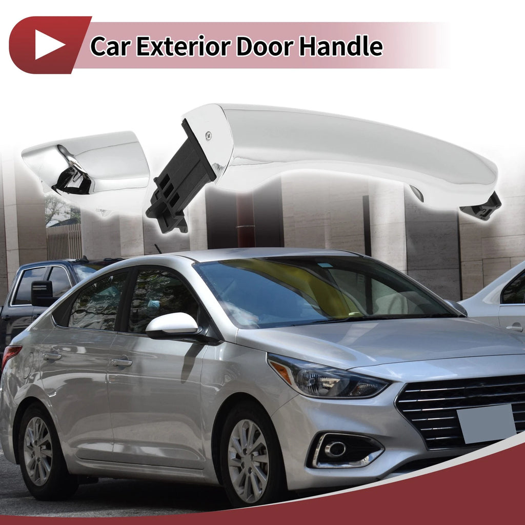 Car Door Handle Grip for Hyundai Elantra Sedan (2017–2020) No. 82661F2210 Silver Tone