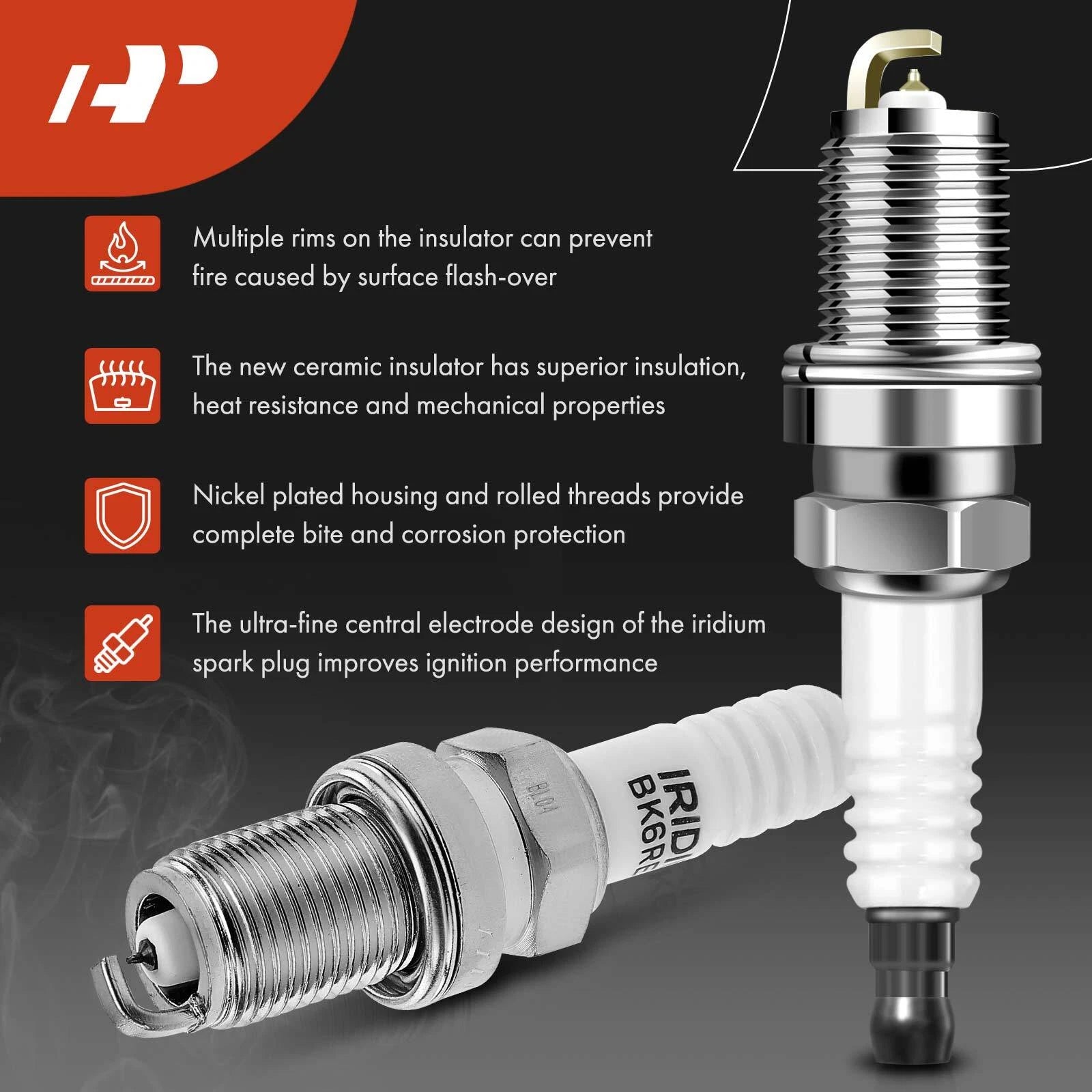 Set of 6 Ignition Coils & Iridium Spark Plugs for Mitsubishi Galant (2009)