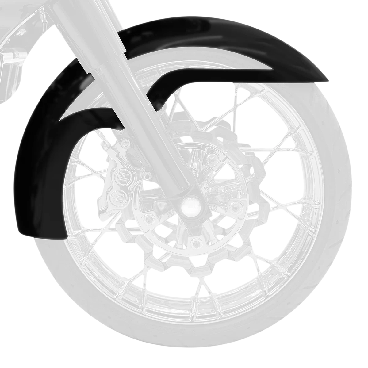 Klock Werks Ventana Front Fender for HD Touring/Trike (2016–2019) - Black