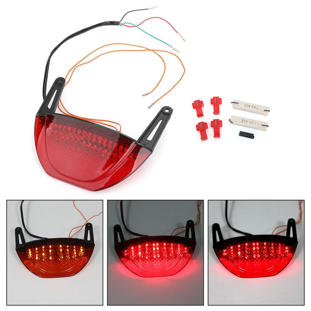 Rear Brake Turn Signals Taillight for Honda CBR 600RR (2007–2012) Red