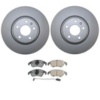 Front Brake Kit 320mm Disc Rotors & Akebono Ceramic Pads for Audi A4 A5 A6 Q5 (2008–2020)
