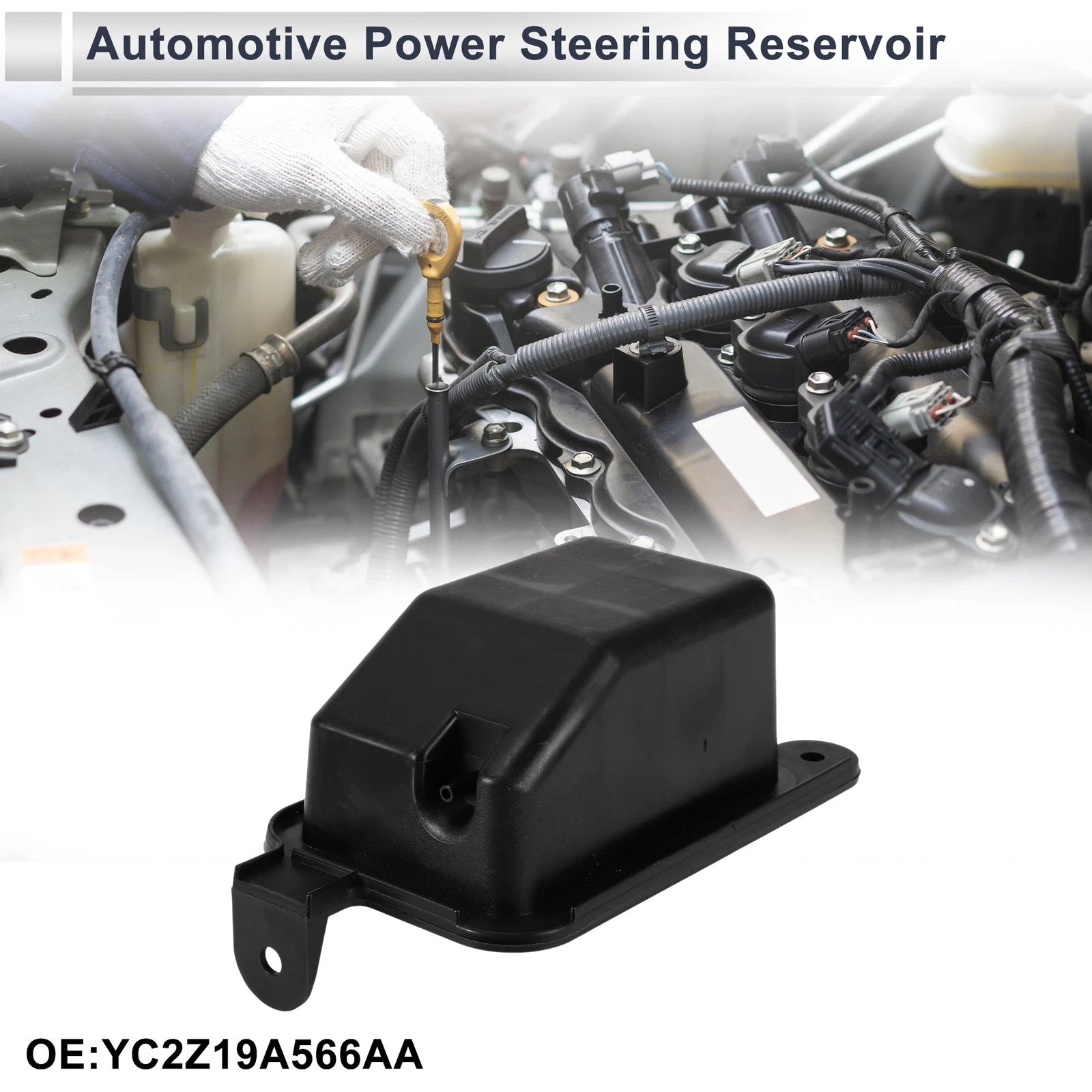Power Steering Reservoir for Ford E-150 (2000–2018) No.YC2Z19A566AA Black