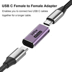 240W USB 4 Type C Female to Female Adapter Coupler 40Gbps 8K