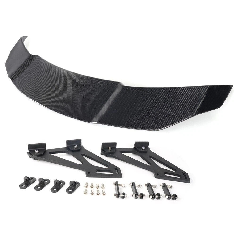 Adjustable Carbon Fiber Rear Trunk Spoiler for Universal Fit
