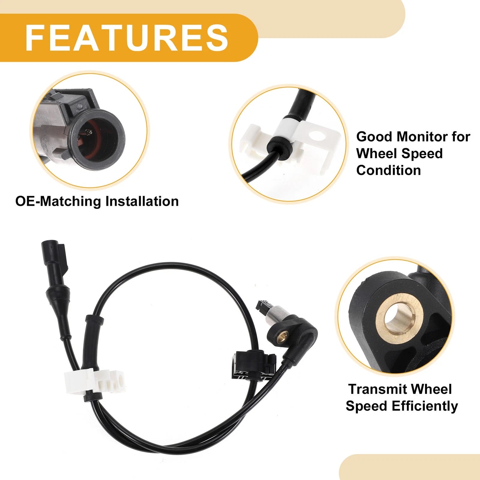 ABS Wheel Speed Sensor F65Z2C204CA for Ford Expedition (1997–2002) Front Right