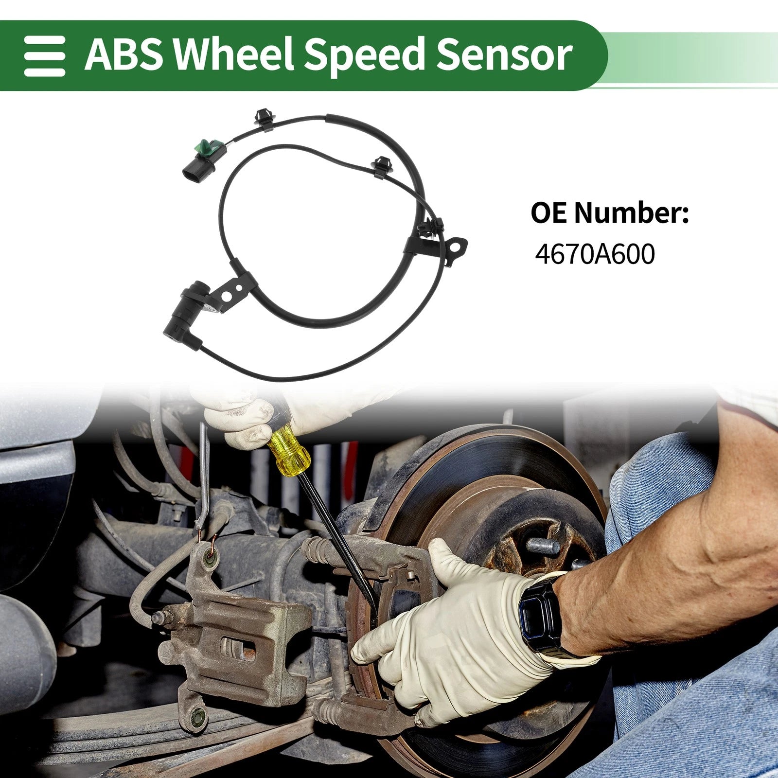 ABS Wheel Speed Sensor No. 4670A600 for Mitsubishi Montero Sport (2008–2015)