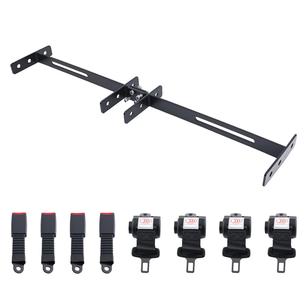 Set of 4 Golf Cart Belt Bracket Safety Kit for EZGO Yamaha Club Car (35")