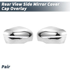 Pair Chrome Plated Rearview Mirror Cover Overlay for Nissan X-Trail Rogue (2014–2021)