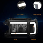 LED DRL Strip Headlight for Ford F150-F350/Bronco (1987–1991)