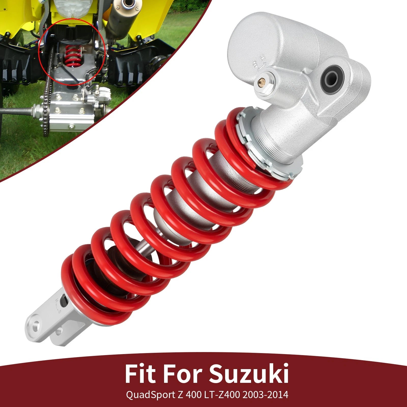Rear Air Shocks Absorber for Suzuki QuadSport Z400 (2003–2014)