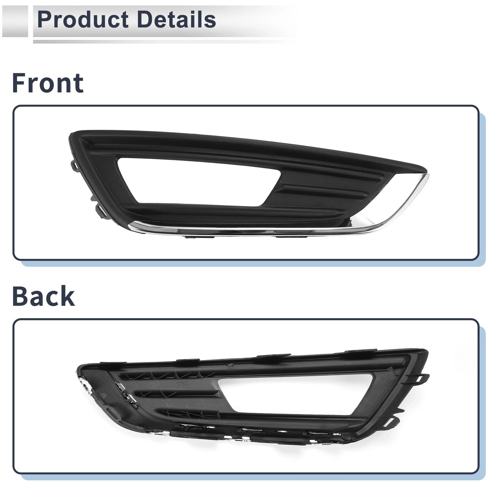1 Pc Fog Light Grill for Ford Focus (2015–2018) No.F1EB15A298BC
