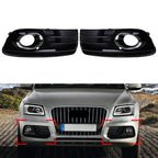 1 Pair ABS Front Bumper Fog Light Grille Cover Trim for Audi Q5 (2013–2017)