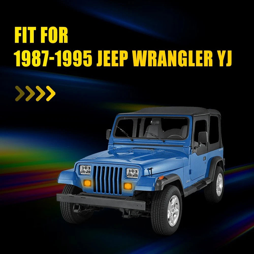 2X 60cm Flexible LED Headlight Strip for Universal Vehicles