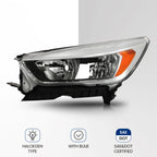 Halogen Headlight for Ford Escape (2017–2019) Chrome Left Side w/Bulb