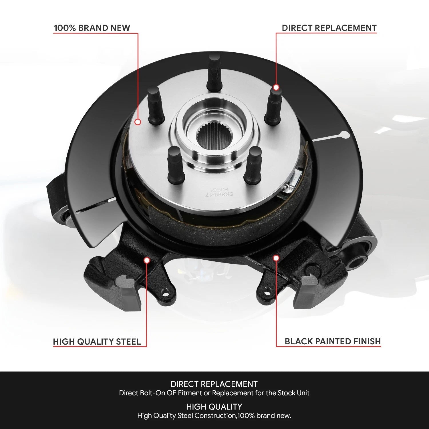Loaded Wheel Knuckle for Ford Explorer Sport Trac, Mountaineer (2006–2010)