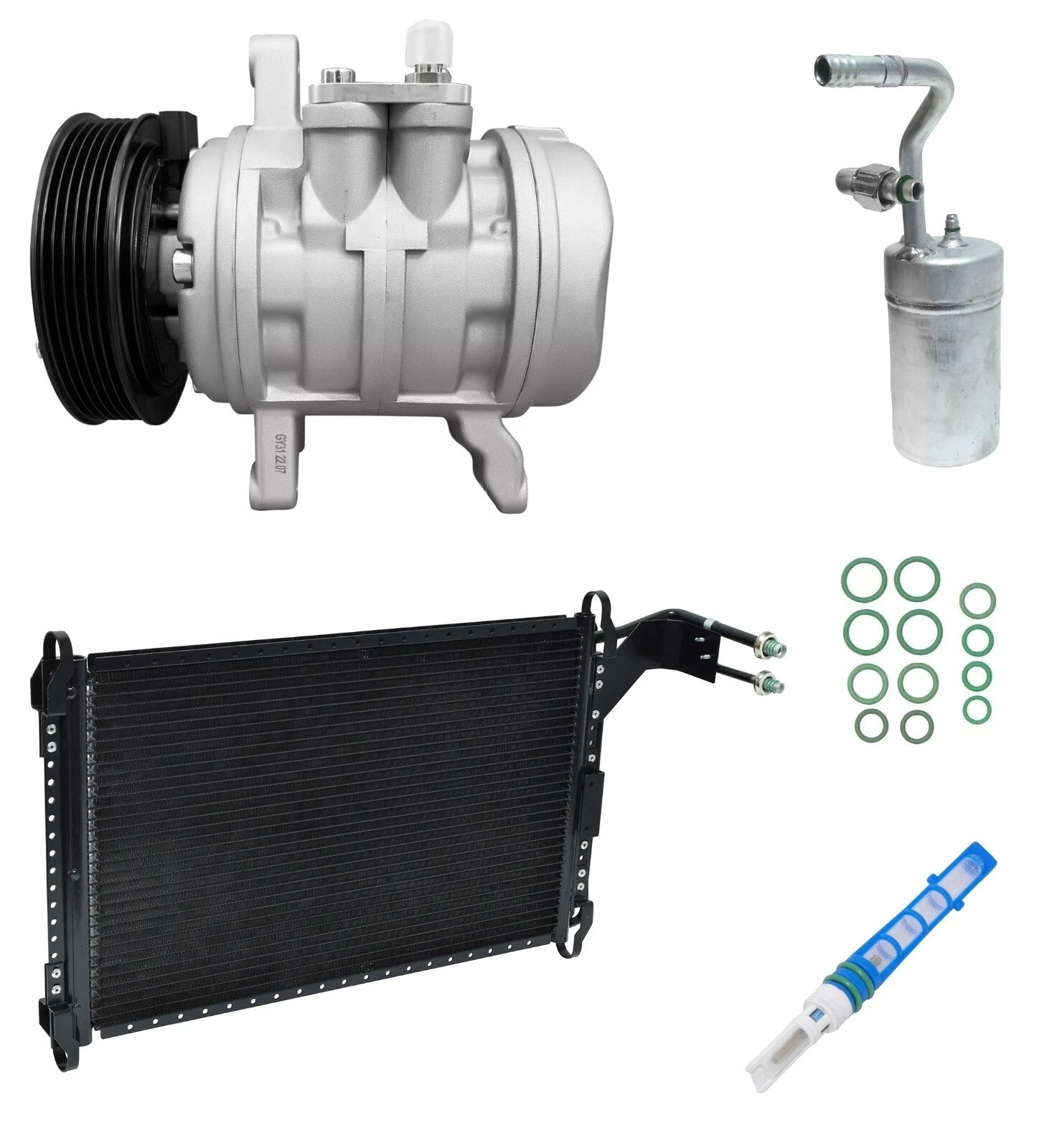 A/C Compressor Kit With Condenser for Ford Mustang 5.0 (1990–1993)