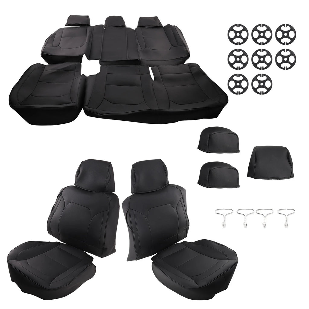 Full Set Leather Car Seat Covers for Ford F-150 Crew Cab (2015–2024) Waterproof