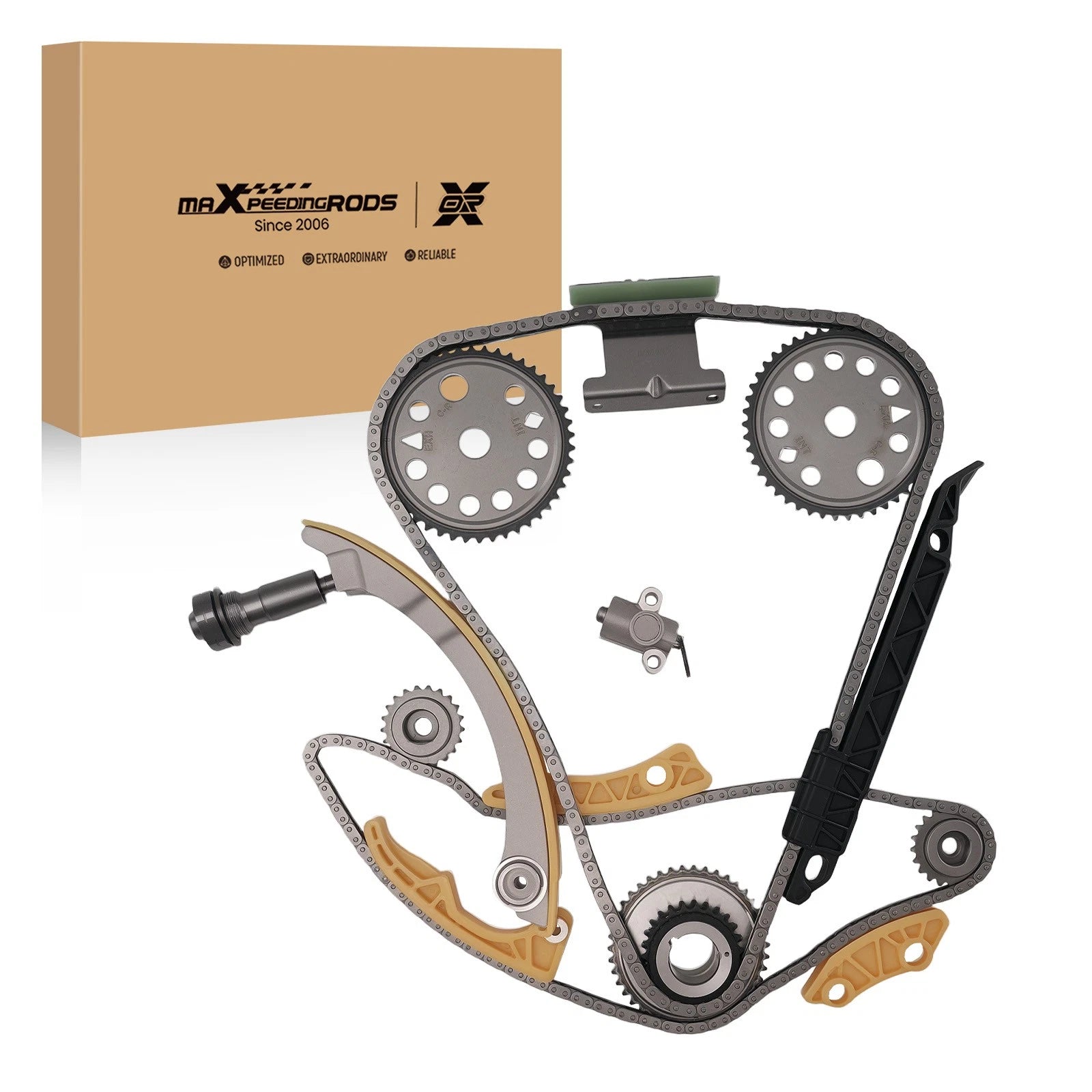 Engine Timing Chain Set for Chevy Cavalier Cobalt Malibu 2.2L (2003–2008) 9-4201S