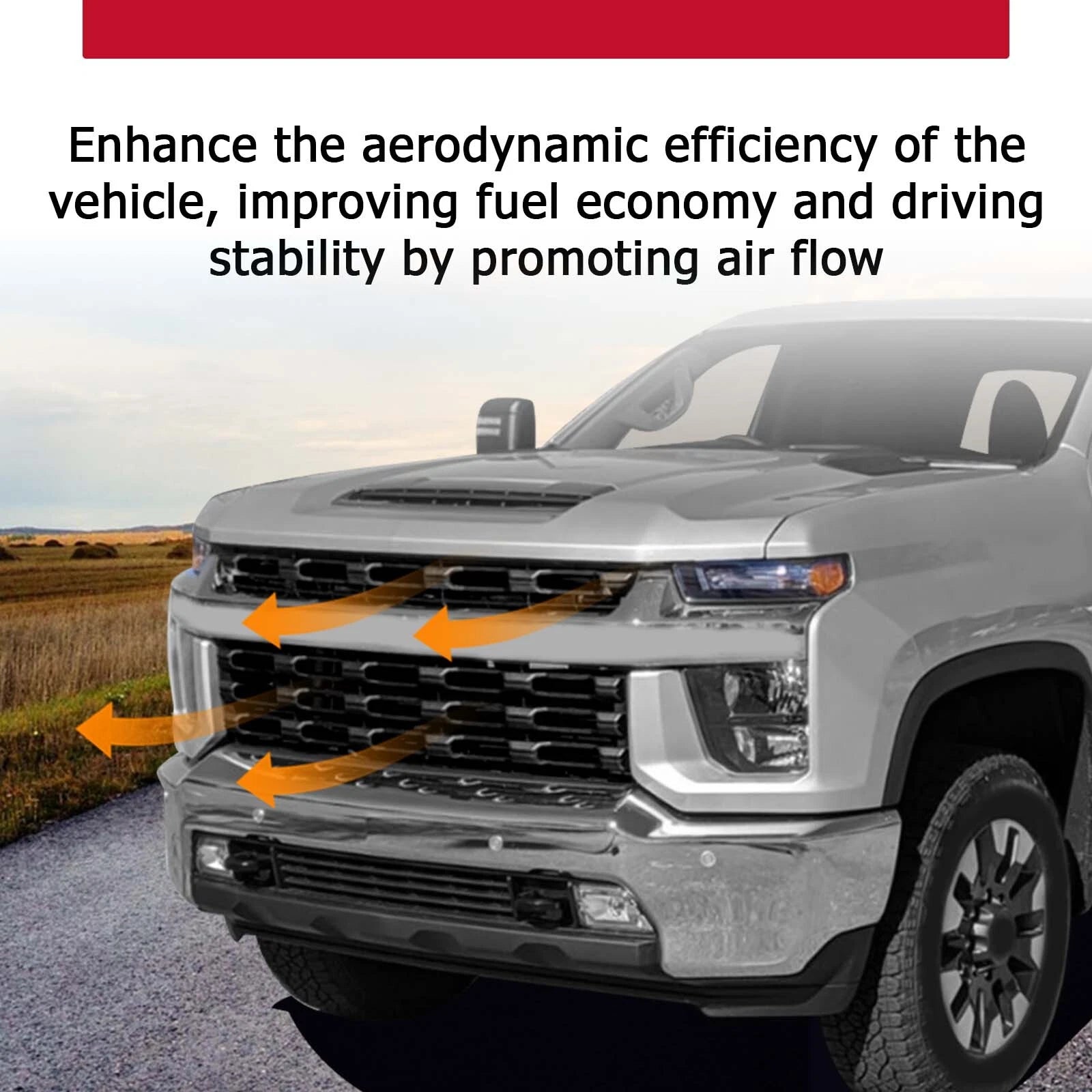 Gloss Black Grille Insert Overlay for Chevy Silverado 2500HD 3500 HD (2020–2023)