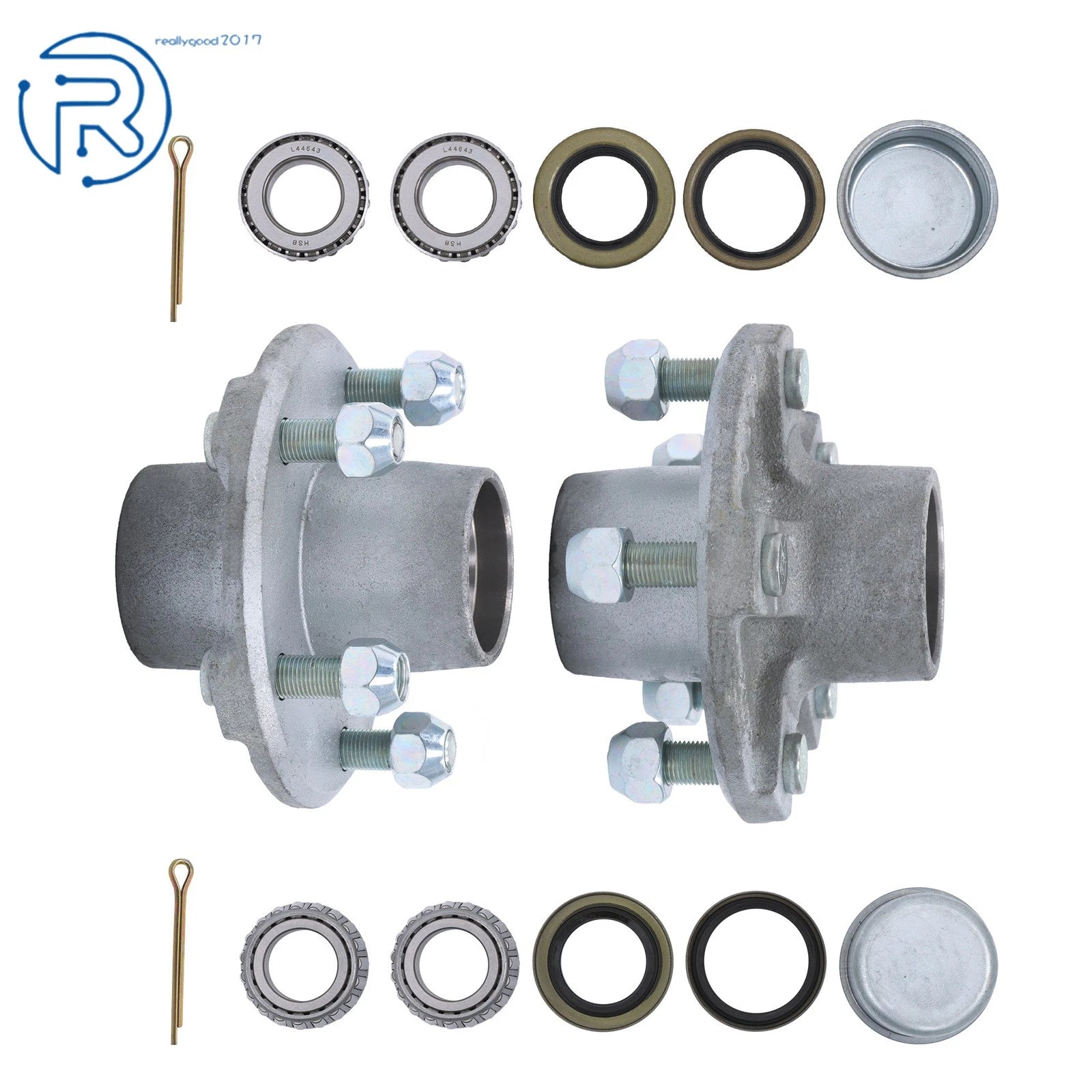 2X Hot Dipped Galvanized 5 Lug Hub Kit for Utility Boat Trailer