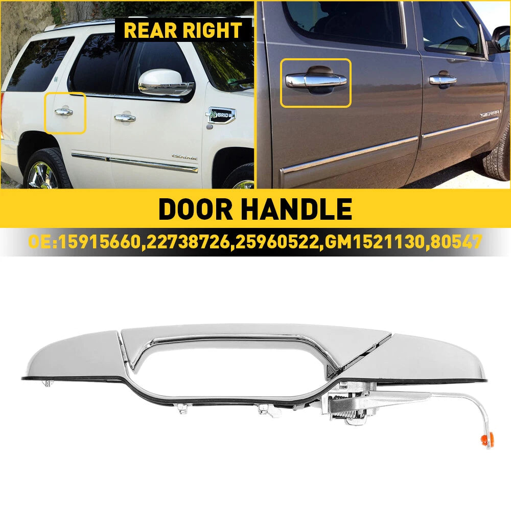 Rear Right Exterior Door Handle for Chevrolet Avalanche (2007â2013)