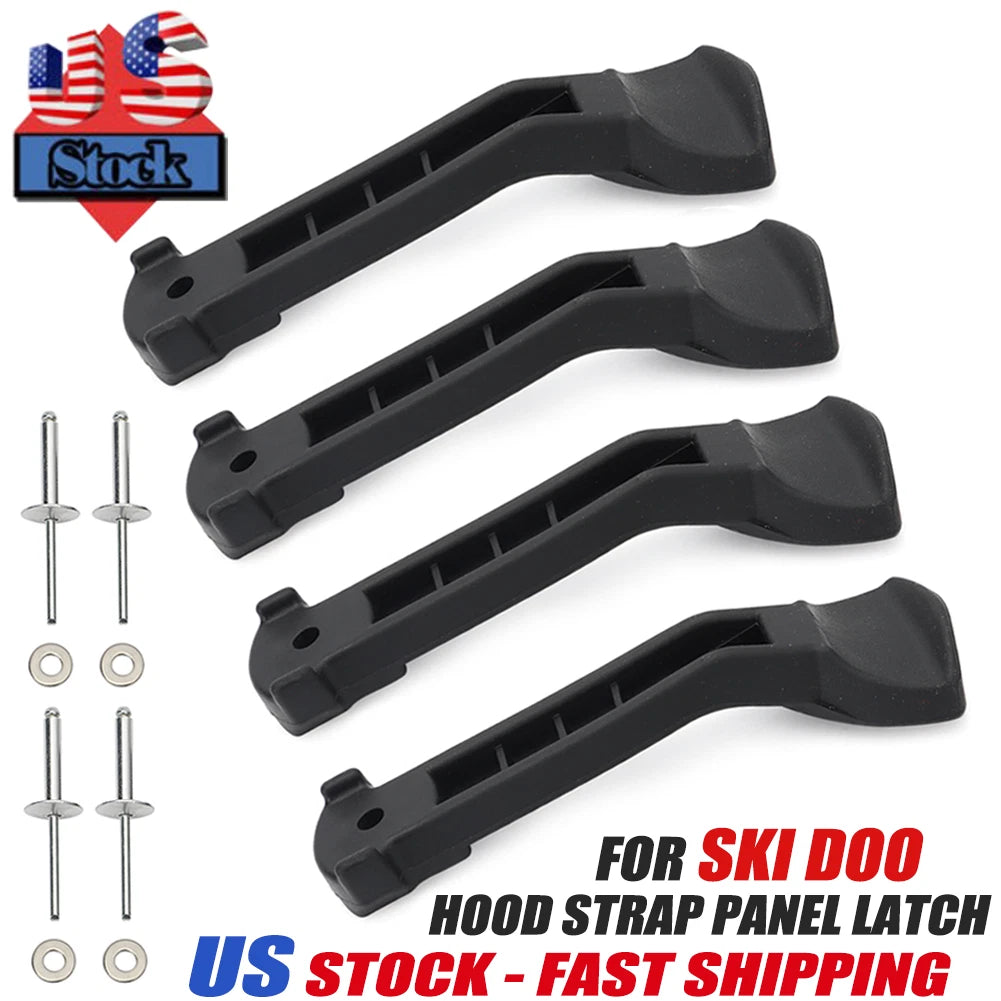 Set of 4 Hood Strap Panel Latch Kit for Ski-Doo Freestyle 300F 550F (2006–2009) 517302448