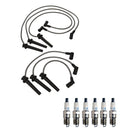 Denso Wire Set & 6 Double Platinum Spark Plugs for Mazda Mercury V6