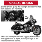 7" Headlight & 4.5" Fog Lamp Visor Trim Ring Bezel for Harley Road King