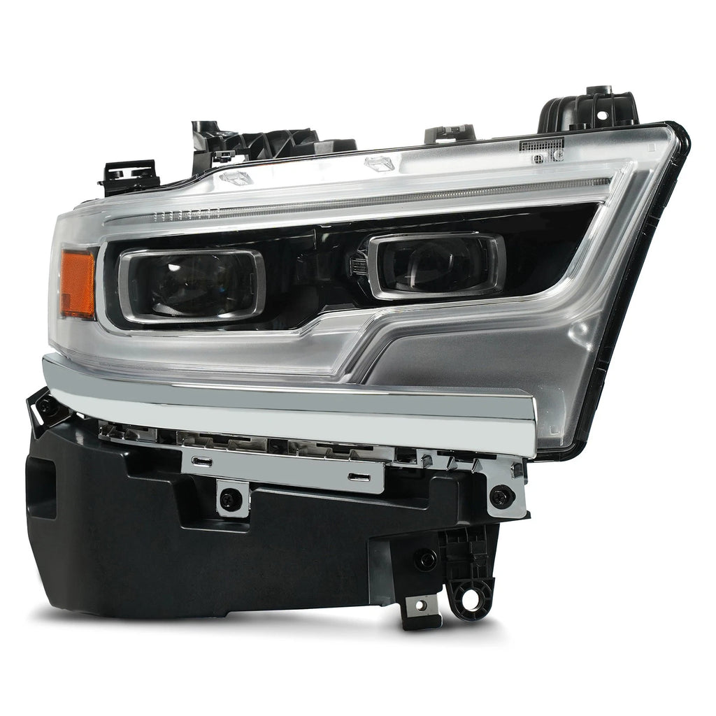 Set of 2 Full LED Projector Headlights for Ram 1500 (2019–2024) AFS Chrome