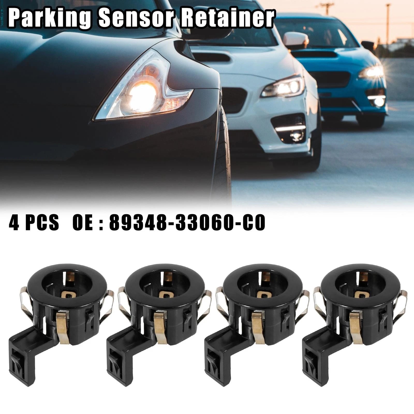 Set of 4 Parking Sensor PDC Retainers for Toyota Sienna GX460 Sequoia (2011–2020)