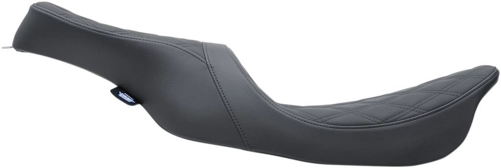 Predator 2-Up Seat for Drag Specialties (2010–2023) - Double Diamond, Black Stitching