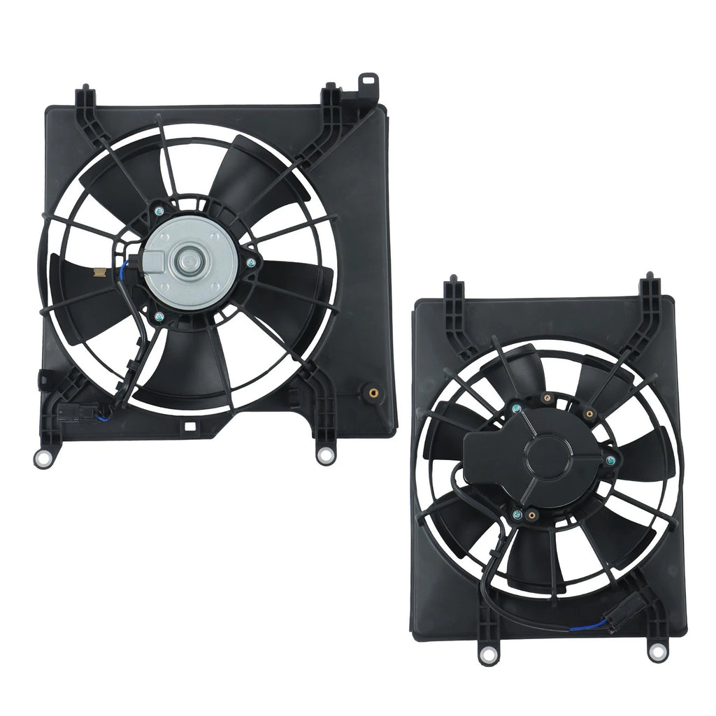 2Pcs A/C Condenser & Cooling Fan Assembly for Acura ILX (2016–2021)