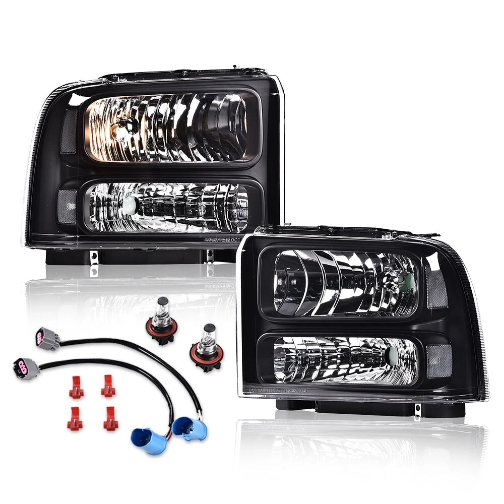 Black Headlights Conversion Kit for Ford Super Duty Excursion (1999–2004)