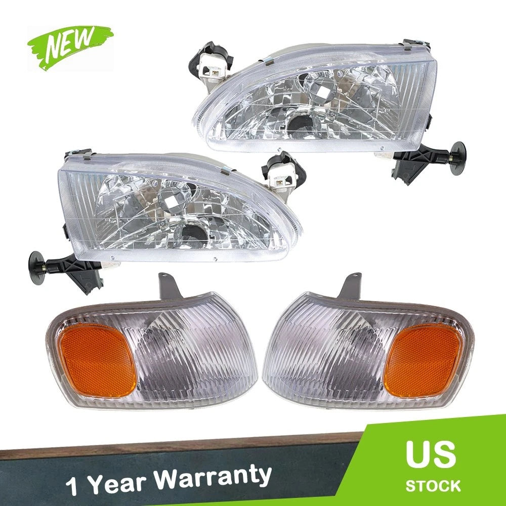 Set of 2 Headlights & Corner Lights for Toyota Corolla (1998–2000)