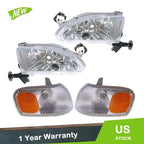 Set of 2 Headlights & Corner Lights for Toyota Corolla (1998–2000)