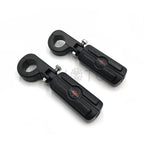 Black Skull Highway Engine Guard Foot Peg Mounting Rest Bar for Harley (1.5")