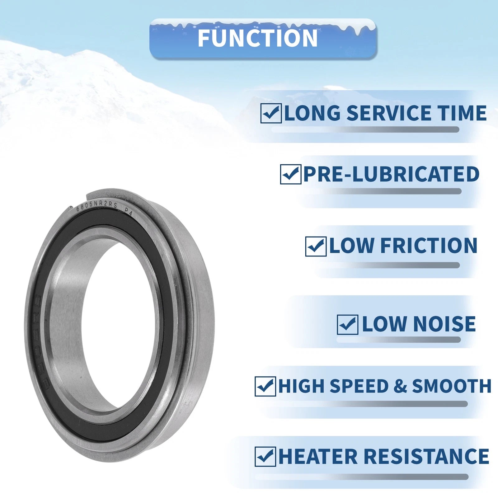 6805NR2RS Deep Groove Ball Bearings for Various Applications (25x37x7mm)