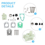 Impeller Repair Kit for Tohatsu Nissan 4 5 6 HP Water Pump Replacement