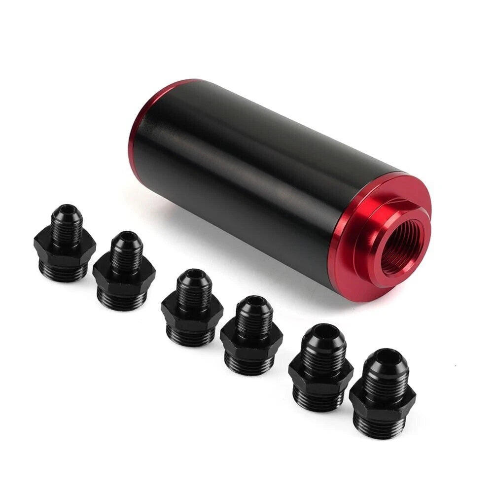 High Flow Inline Fuel Filter 100 Micron Cleanable for Universal Applications