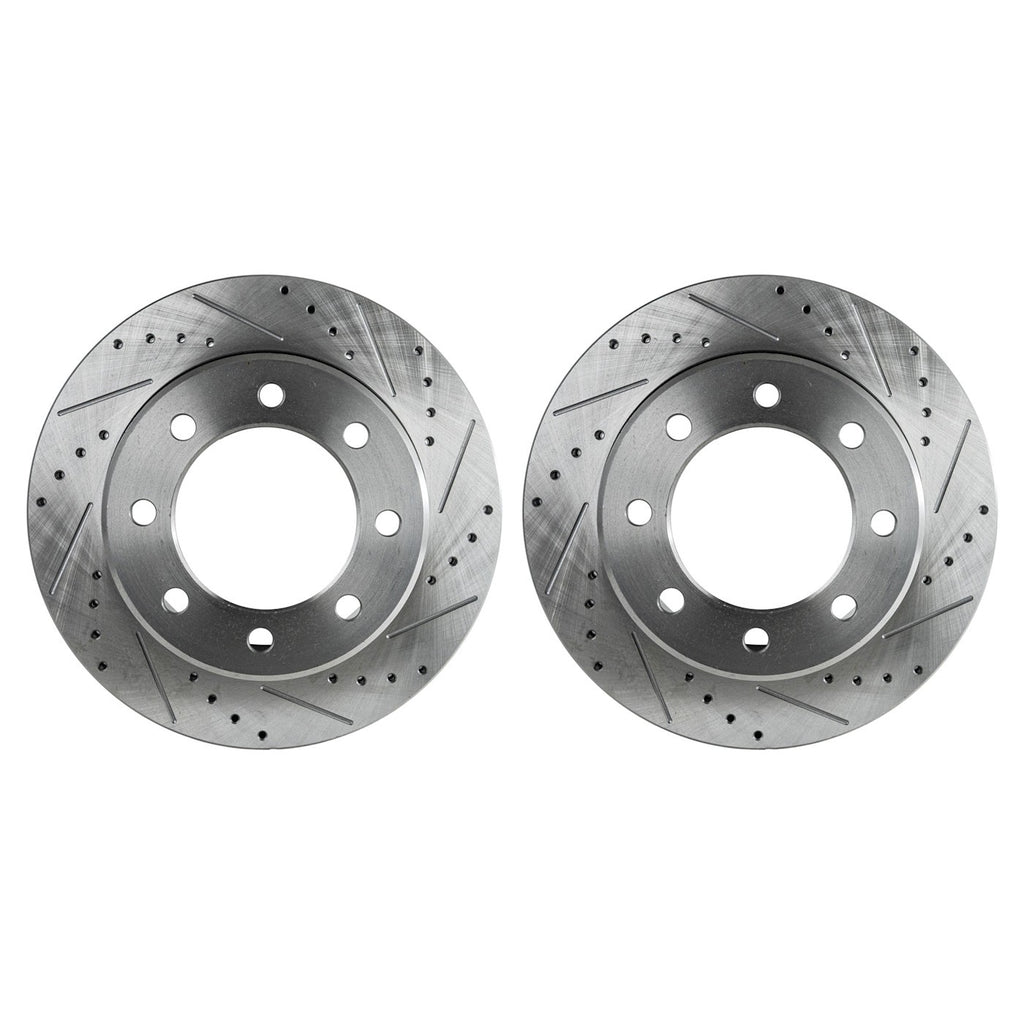Disc Brake Rotor and Pad Kit for Ram 2500 (2011–2018) Rear Drilled RWD