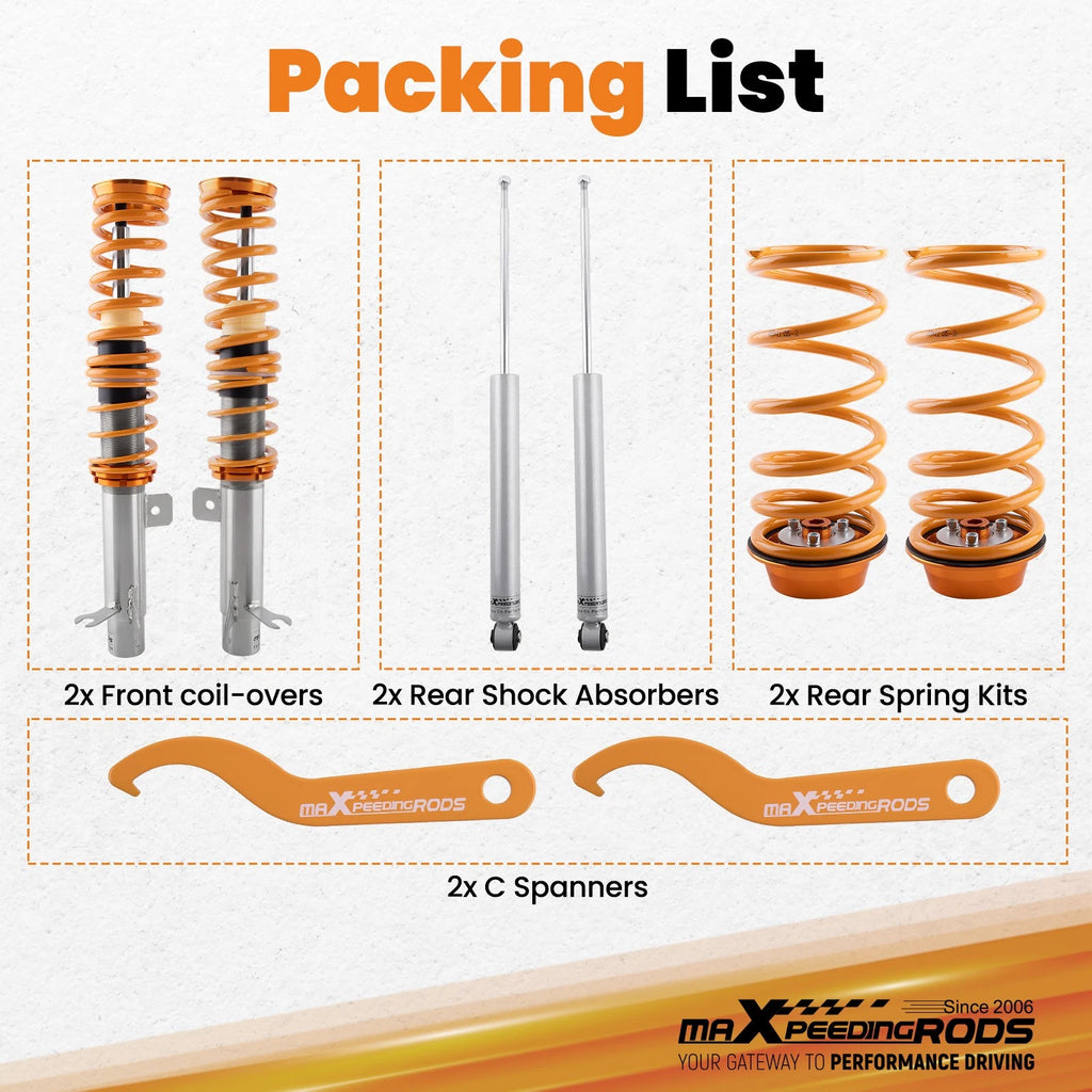 Coilovers Lowering Suspension Kit for Ford Focus MK1 (1998–2004)