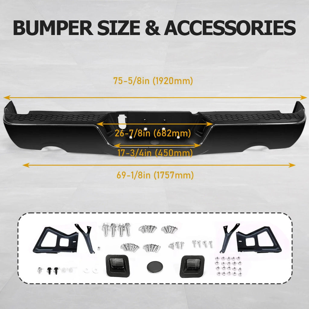 Rear Bumper Assembly for Dodge Ram 1500 (2009–2018) Dual Exhaust