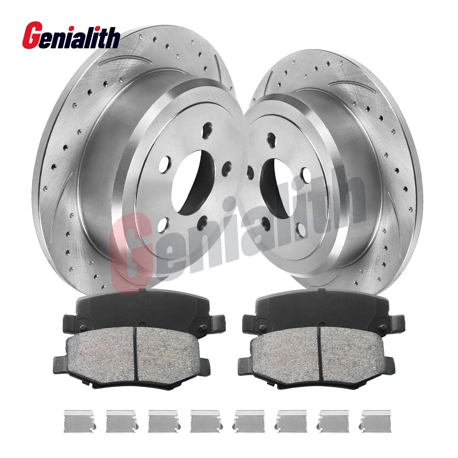Set of 2 Rear Brake Rotors & Ceramic Pads for Dodge Nitro Jeep Liberty (2008–2012)