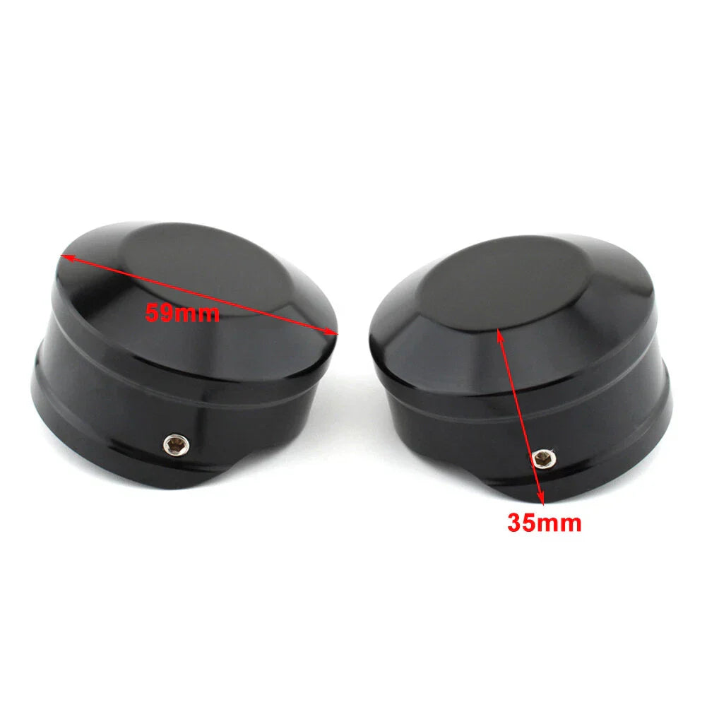 Black Upper Fork Stem Nut Cover for Harley Softail Breakout FXBR FXBRS (18-23)