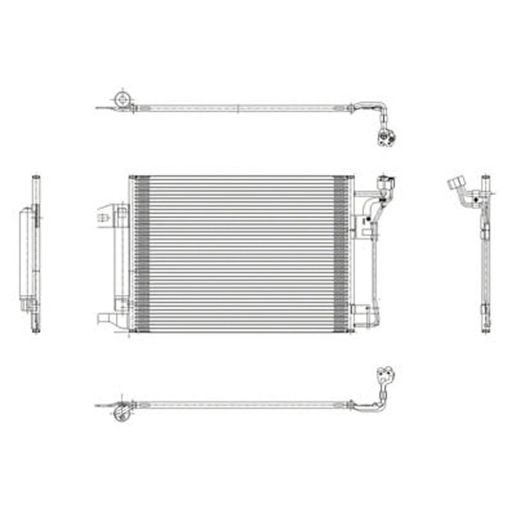 Replacement A/C Condenser w/Built-In Drier For 2009-2010 Mazda Mazda 6