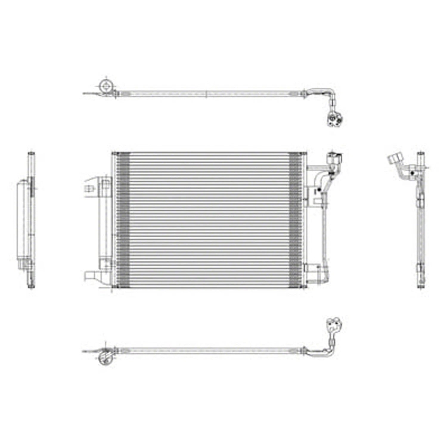 Replacement A/C Condenser w/Built-In Drier For 2009-2010 Mazda Mazda 6