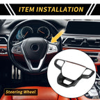 Carbon Fiber Steering Wheel Cover Trim for Ford Ranger (2023–2024)