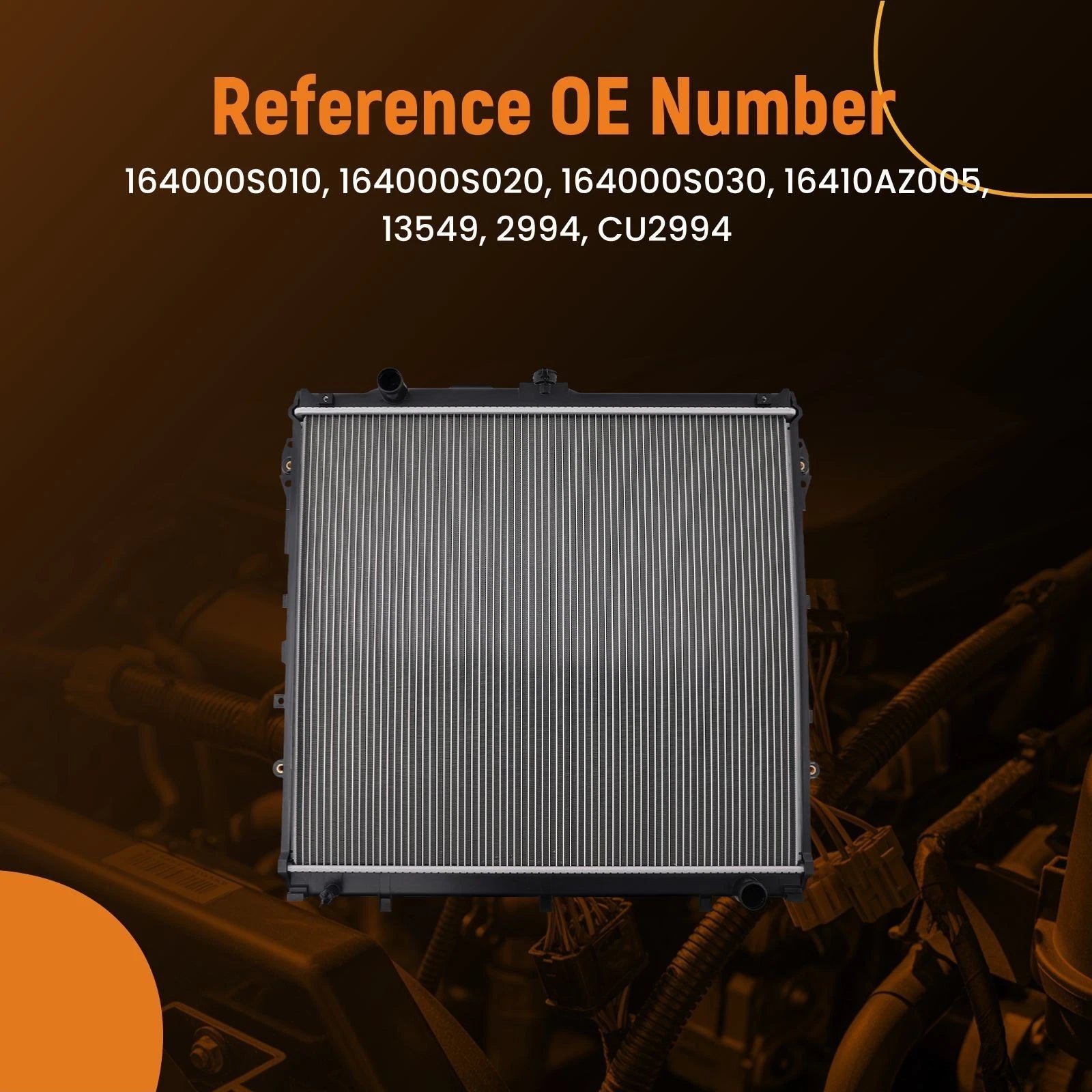 Aluminum Engine Radiator for Toyota Tundra Sequoia (2007–2020) 164000S010