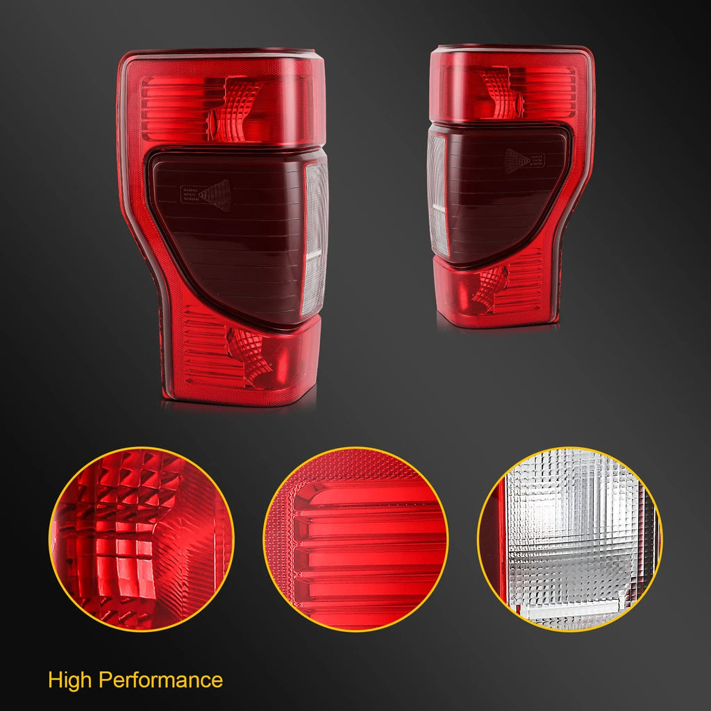 Pair Tail Lights for Ford F-250 F-350 Super Duty (2020–2022) w/Blind Spot